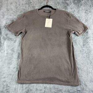 Groceries Apparel Shirt Mens Small Gray Organic‎ Cotton Crewneck Made USA Casual